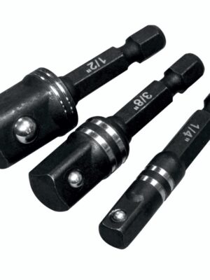 IMPACT SOCKET ADAPTOR 3PC SET 1/4' 3/8' 1/2'