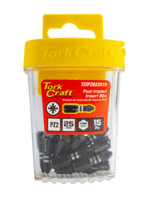 IMPACT PHIL.2 X 25MM INSERT BIT 15PC TIC TAC CASE PH2