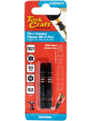 TCITX05027C.jpg TORX TX 27 IMPACT POWER BIT 50MM 2PC CARDED