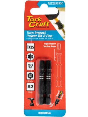 TORX TX 35 IMPACT POWER BIT 50MM 2PC CARDED