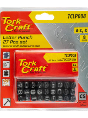 TCLP008.jpg LETTER PUNCH SET 8MM (A-Z) CAPITAL BLACK FINISH