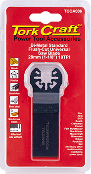TCOA006.jpg QUICK CHANGE FLUSH CUT METAL SAW BLADE 28MM(1-1/8')18TPI