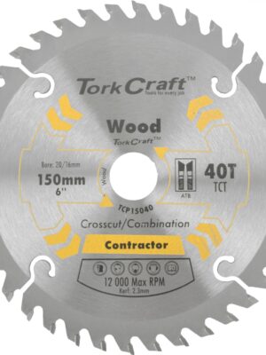 BLADE CONTRACTOR 150 X 40T 20/16 CIRCULAR SAW TCT