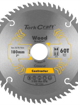 BLADE CONTRACTOR 180 X 60T 30/20/16 CIRCULAR SAW TCT