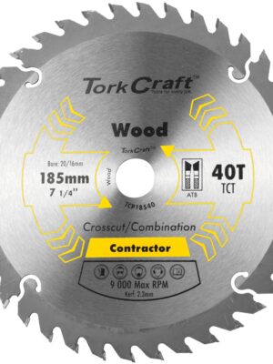 BLADE CONTRACTOR 185 X 40T 20/16 CIRCULAR SAW TCT