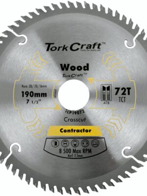 TCP19072.jpg BLADE CONTRACTOR 190 X 72T 30/20/ CIRCULAR SAW TCT