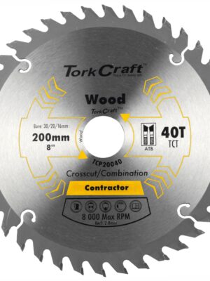 TCP20040.jpg BLADE CONTRACTOR 200 X 40T 30/1/20/16 CIRCULAR SAW TCT