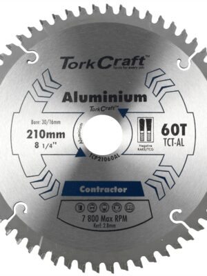 BLADE CONTACTOR ALUM 210 X 60T 30/16 CIRCULAR SAW TCT