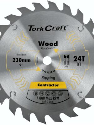 BLADE CONTRACTOR 230 X 24T 16MM CIRCULAR SAW TCT