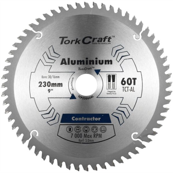 TCP23060AL.jpg BLADE CONTRACTOR ALUM 230 X 60 30-16 CIRCULAR SAW TCT