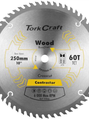 BLADE CONTRACTOR 250 X 60T 16MM CIRCULAR SAW TCT
