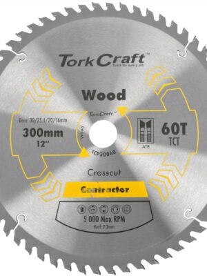 BLADE CONTRACTOR 300 X 60T 30/1/20/16 CIRCULAR SAW TCT