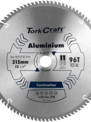BLADE CONTRACTOR ALUM 315 X 96T 30/1/20/16 ALUMINIUM CIRCULAR SAW TCT