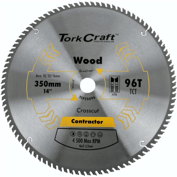 TCP35096.jpg BLADE CONTRACTOR 350 X 96T 30/1 CIRCULAR SAW TCT