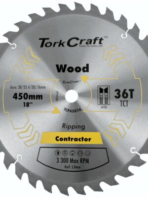 TCP45036.jpg BLADE CONTRACTOR 450 X 36T 30/1 CIRCULAR SAW TCT