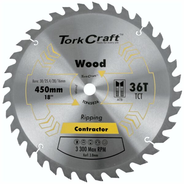 BLADE CONTRACTOR 450 X 36T 30/1 CIRCULAR SAW TCT