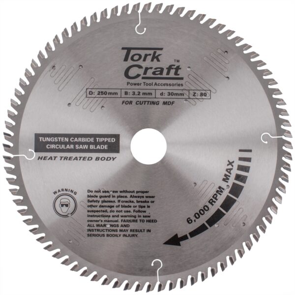 TCPR25080AL.jpg BLADE TCT 250 X 80T 30MM ALUM TCG NEGATIVE PROFESIONAL INDUSTRIAL