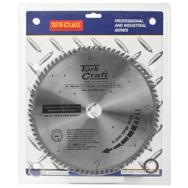 TCPR25080LM.jpg BLADE TCT 250 X 80T 30/1/20 TCG POSITIVE PROFESIONAL INDUSTRIAL