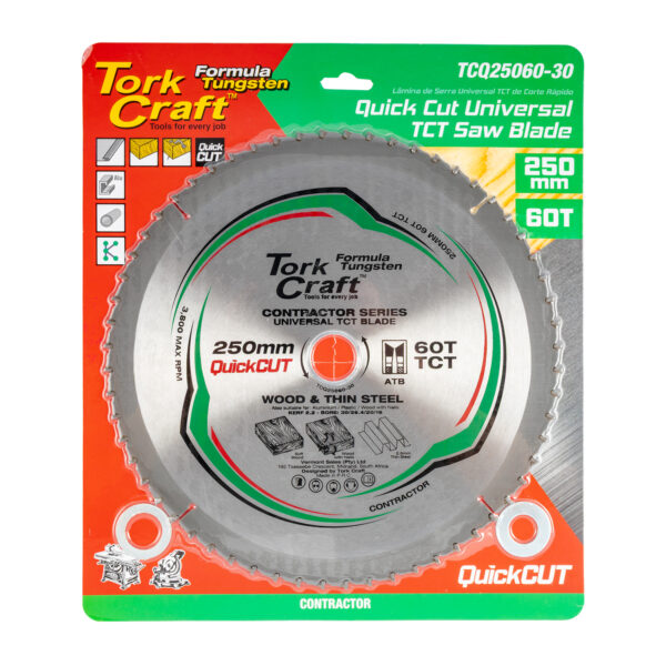 TCQ25060-30.jpg UNIVERSAL QUICK CUT TCT BLADE 250X60T 30-20-16
