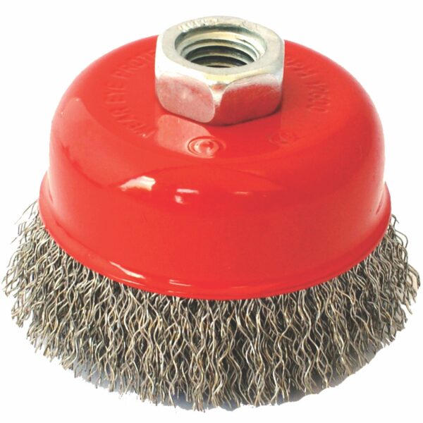 TCSS07514.jpg WIRE CUP BRUSH 75 X M14 CRIMPED STAINLESS STEEL TCW