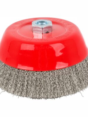 WIRE CUP BRUSH 150 X M14 CRIMPED STAINLESS STEEL BULK TCW