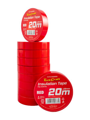 TCTA10020RED.jpg 0.20MMX18MMX20M RED INSULATION TAPE