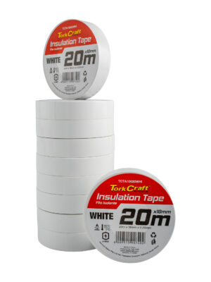 TCTA10020WHI.jpg 0.20MMX18MMX20M WHITE INSULATION TAPE