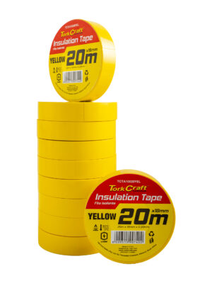 TCTA10020YEL.jpg 0.20MMX18MMX20M YELLOW INSULATION TAPE