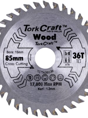 TCT SAW BLADE 85MM X 1.2MM X 15MM X 36T WOOD THIN KERF