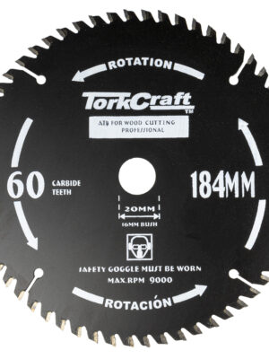 SAW BLADE THIN KERF 184 X 60T 20/16 TCT