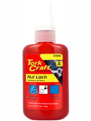NUT LOCK MEDIUM STRENGTH FOR STD SIZED THREADS - BLUE - 50G