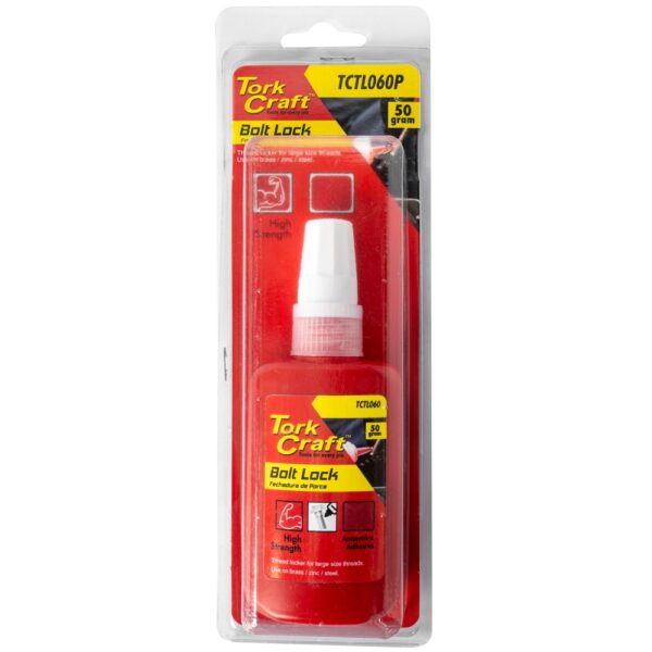TCTL060P.jpg BOLT LOCK HIGH STRENGTH FOR LARGE SIZED THREADS - RED - 50G (CARDED)