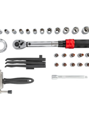 34PCS BIKE REPAIR TORQUE 5-25NM WRENCH SET 1/4' SOCKET KIT BYCICLE