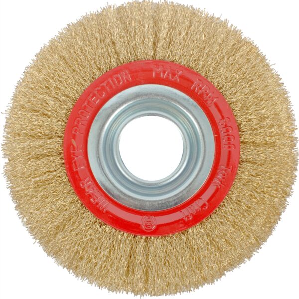 TCW150.jpg WIRE WHEEL BRUSH 150 X 25MM BENCH GRINDER BLISTER