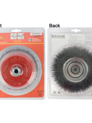TCW20CR15014-2.jpg WIRE CUP BRUSH CRIMPED PLAIN 150MMXM14 BLISTER