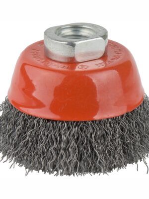 WIRE CUP BRUSH CRIMPED PLAIN 60MMXM14 BLISTER