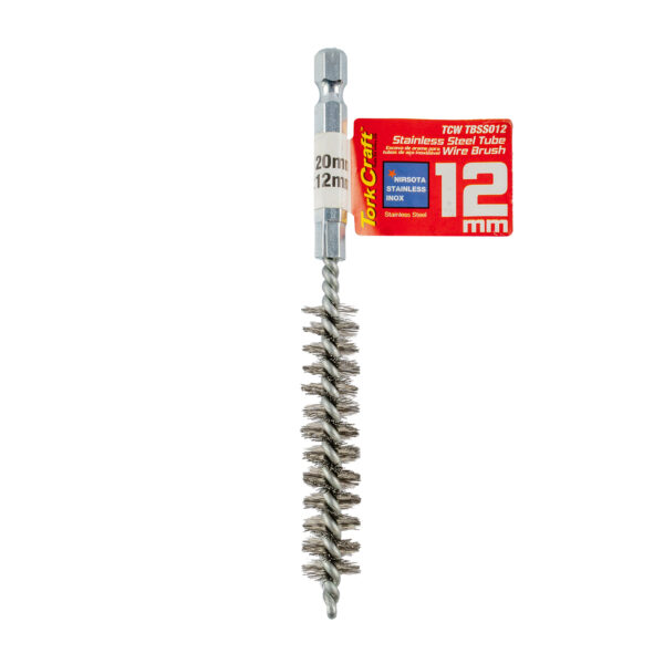 TCW20TBSS012.jpg TUBE BRUSH 12MM X 120MM STAINLESS STEEL 6,35MM HEX SHANK
