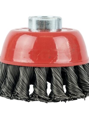 WIRE CUP BRUSH TWISTED 80MM x M14 BLISTER