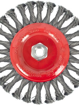 WIRE WHEEL BRUSH SINGLE SECTION TWISTED PLAIN 175MMXM14 BLISTER