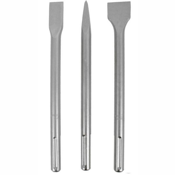 TCYC1501.jpg SDS MAX CHISEL 3PC SET 18X300MM POINTED 18X300X25MM FLAT 18X300X40MM