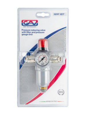 GAV20RPF187R-1.jpg PRESSURE REDUCING VALVE & FILTER 3/8'WITH UNIVERSAL COUPLERS