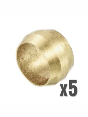 FERRULE BRASS 1/4' 5PC PACK
