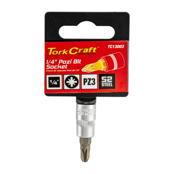 SOCKET BIT 1/4'DR POZI PZ3 S2 MATERIAL