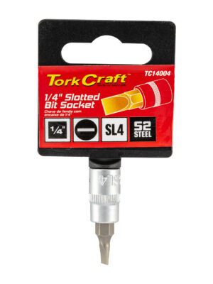 SOCKET BIT 1/4'DR SLOTTED SL4 S2 MATERIAL