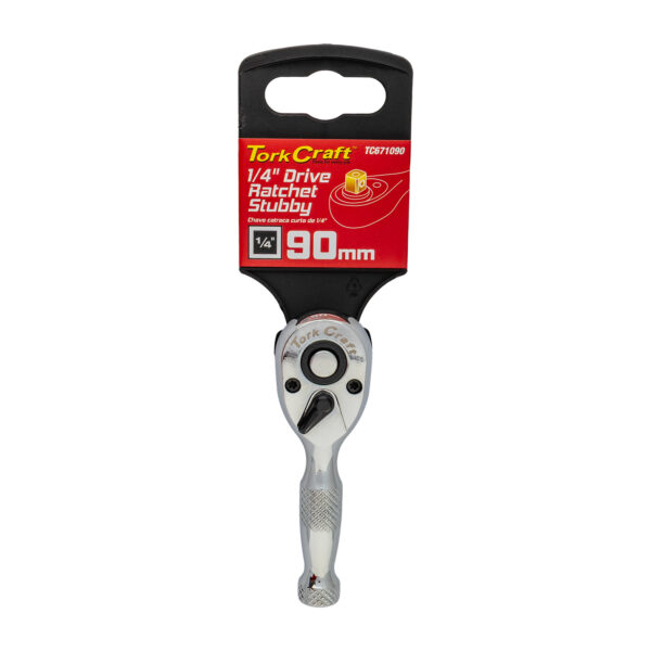 TC671090.jpg RATCHET STUBBY 90MM 1/4' DRIVE STEEL HANDLE