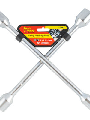 WHEEL SPANNER 4 WAY 17/19/21/23MM 12' (300MM)