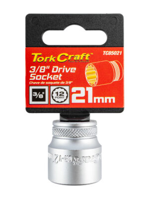 SOCKET 3/8'DR 21MM 12PT CRV