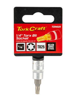 SOCKET BIT 1/4'DR TORX T25 S2 MATERIAL