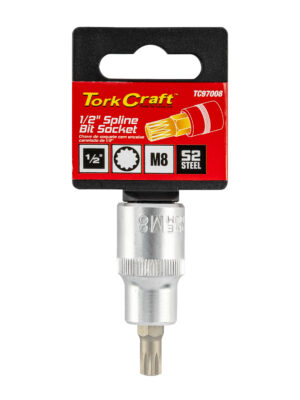 SOCKET BIT 1/2'DR SPLINE M8 S2 MATERIAL