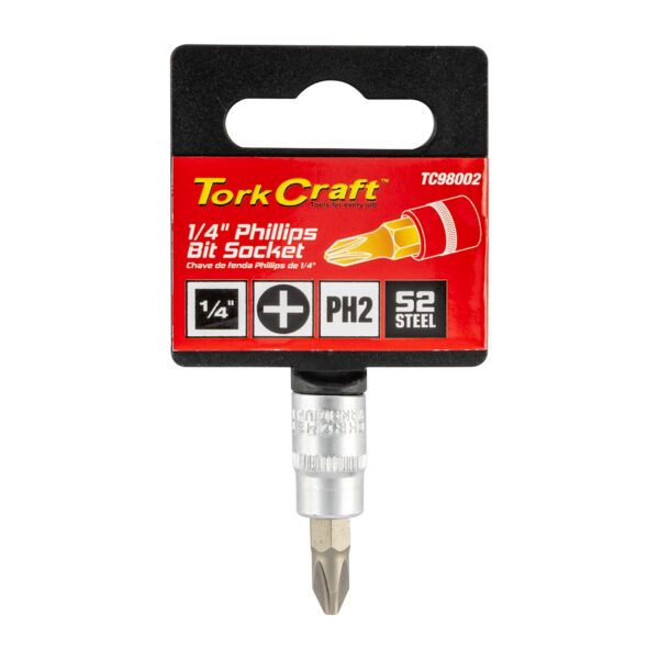 SOCKET BIT 1/4'DR PHILLIPS PH2 S2 MATERIAL